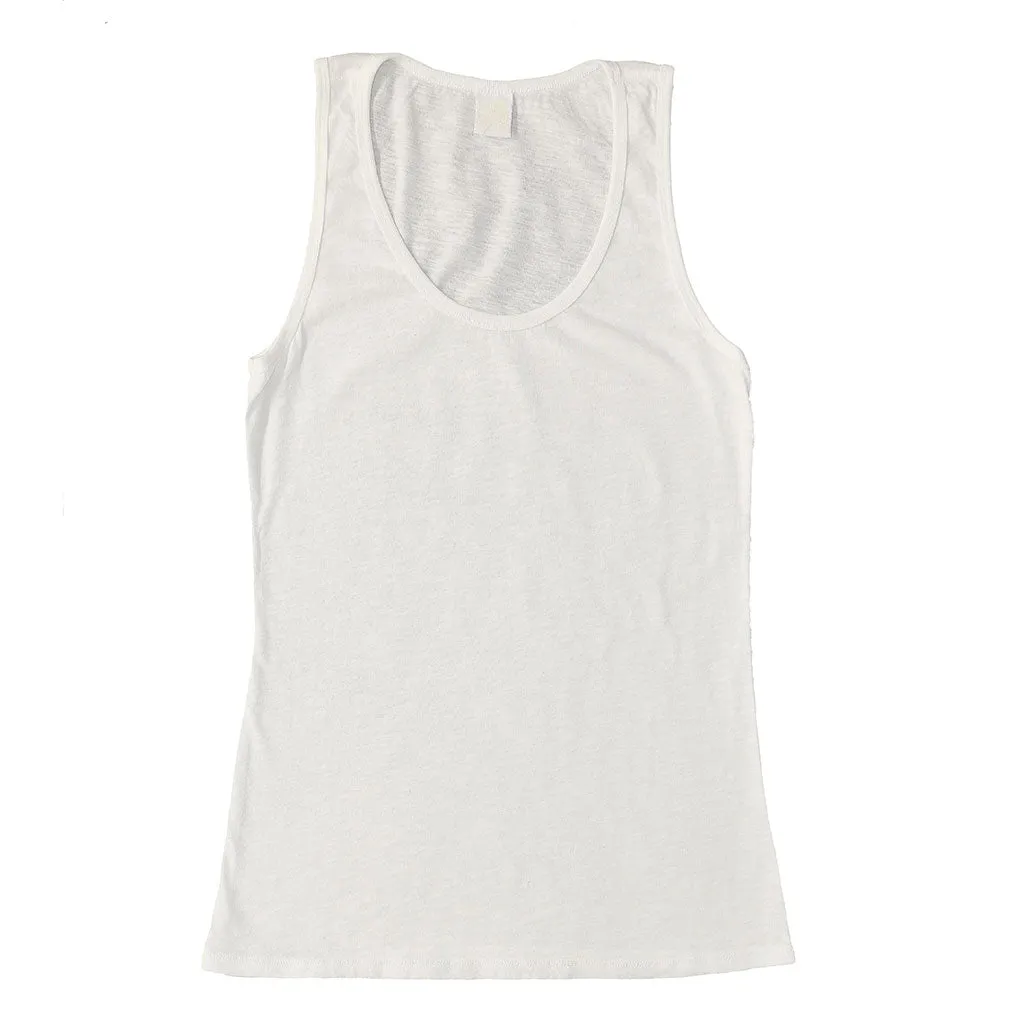 Peace Store Cotton Tank Top  - White