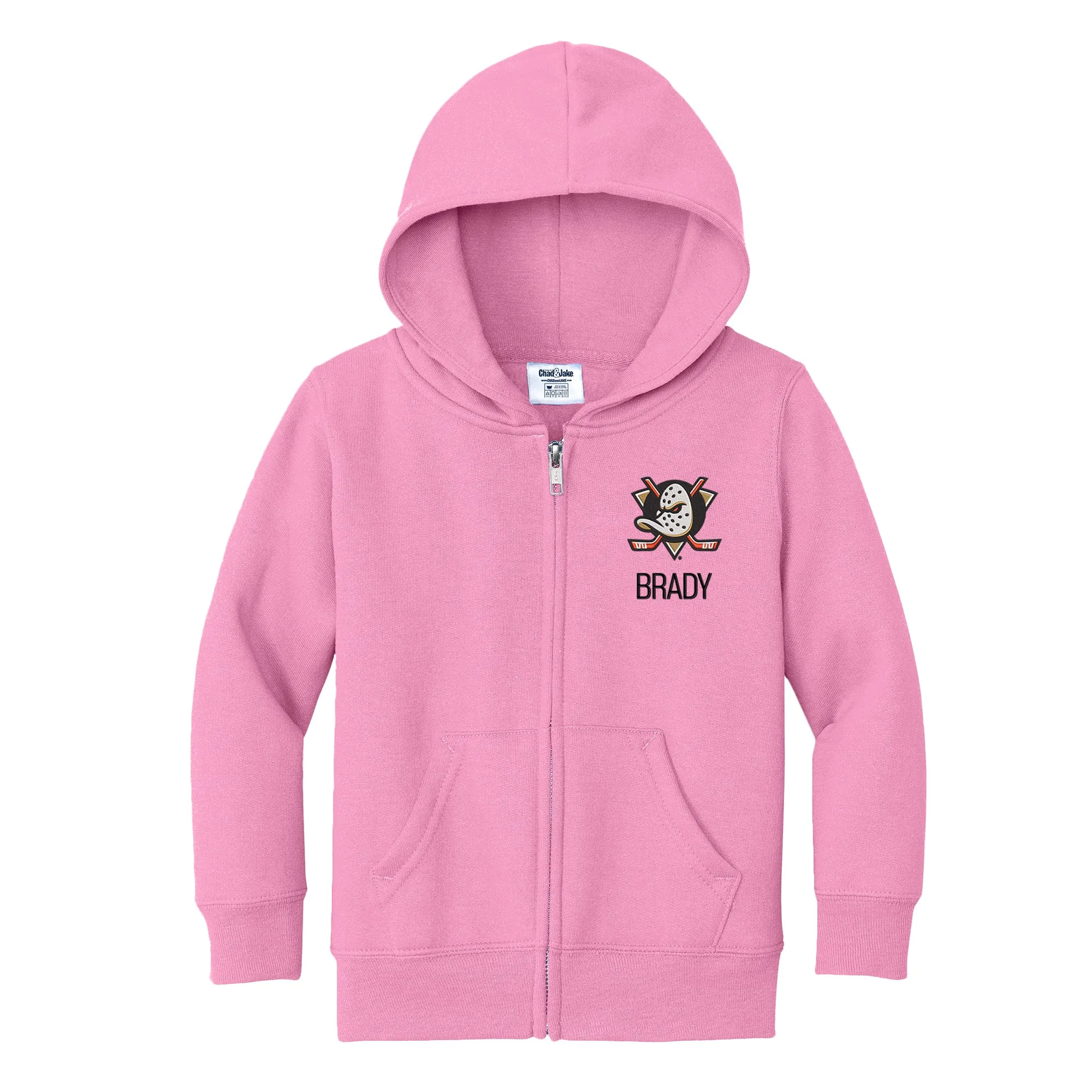 Personalized Anaheim Ducks Toddler Full-Zip Hooded Sweatshirt