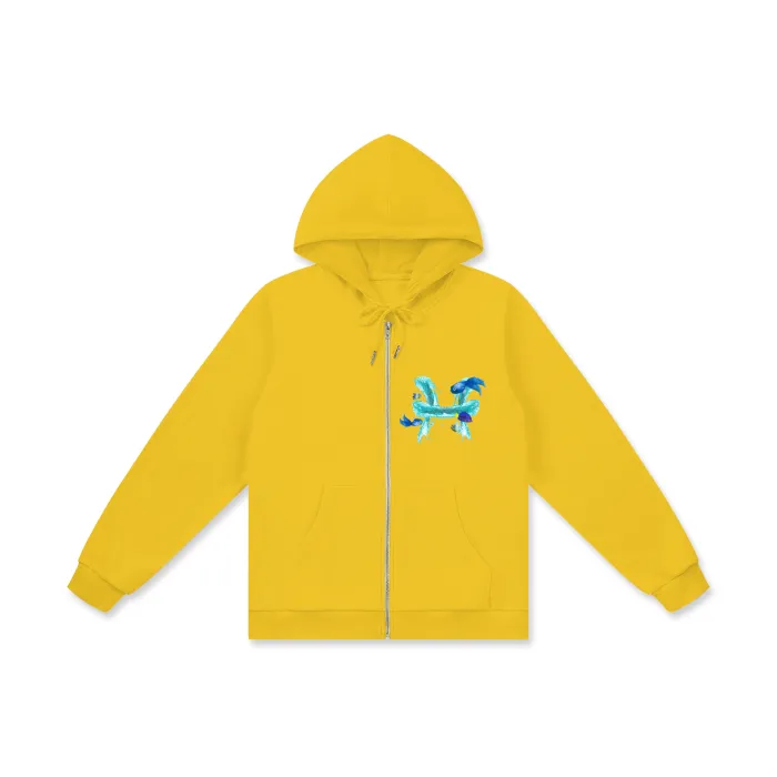 Pisces Men's Cotton Zip Hoodie