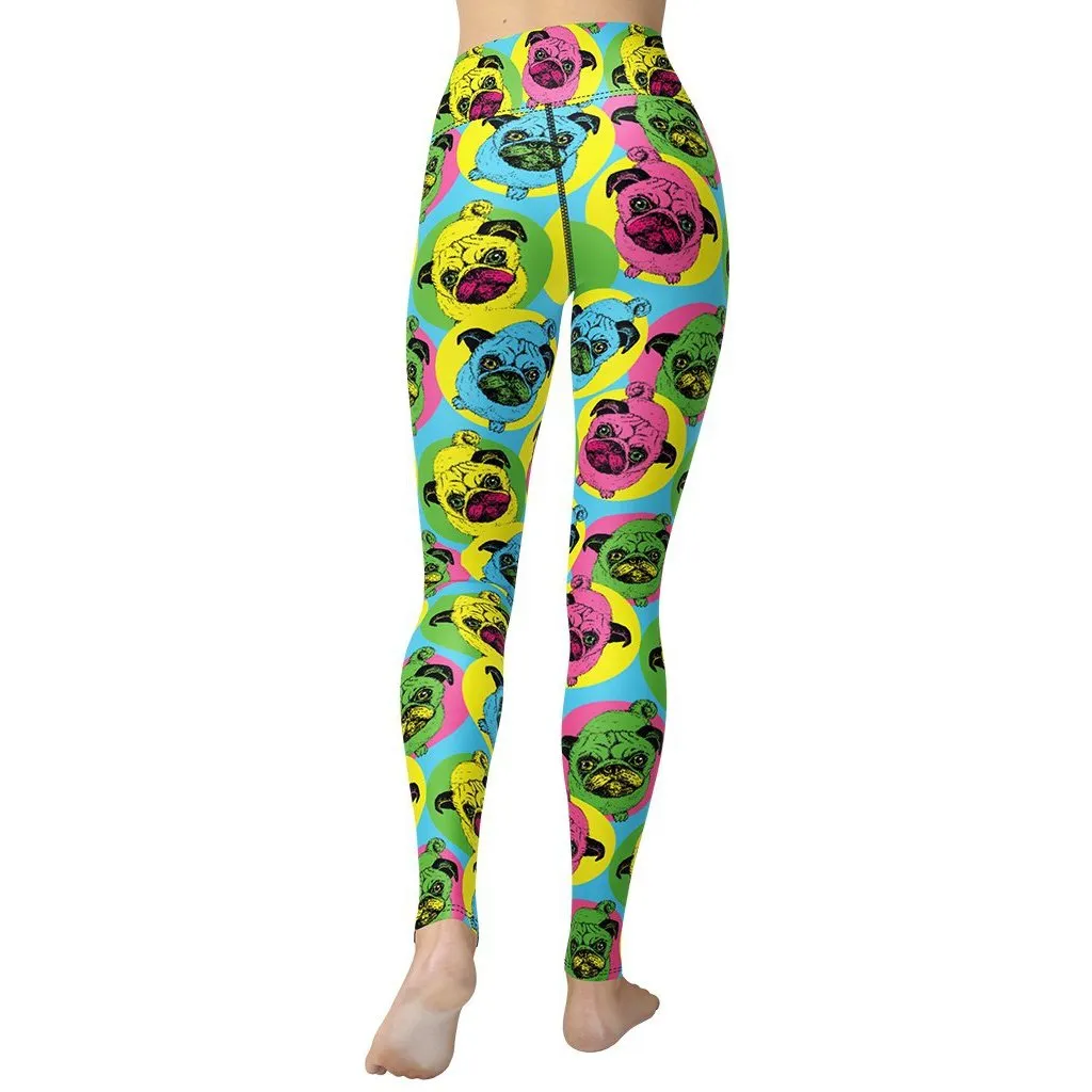 Pop Art Pug Yoga Leggings