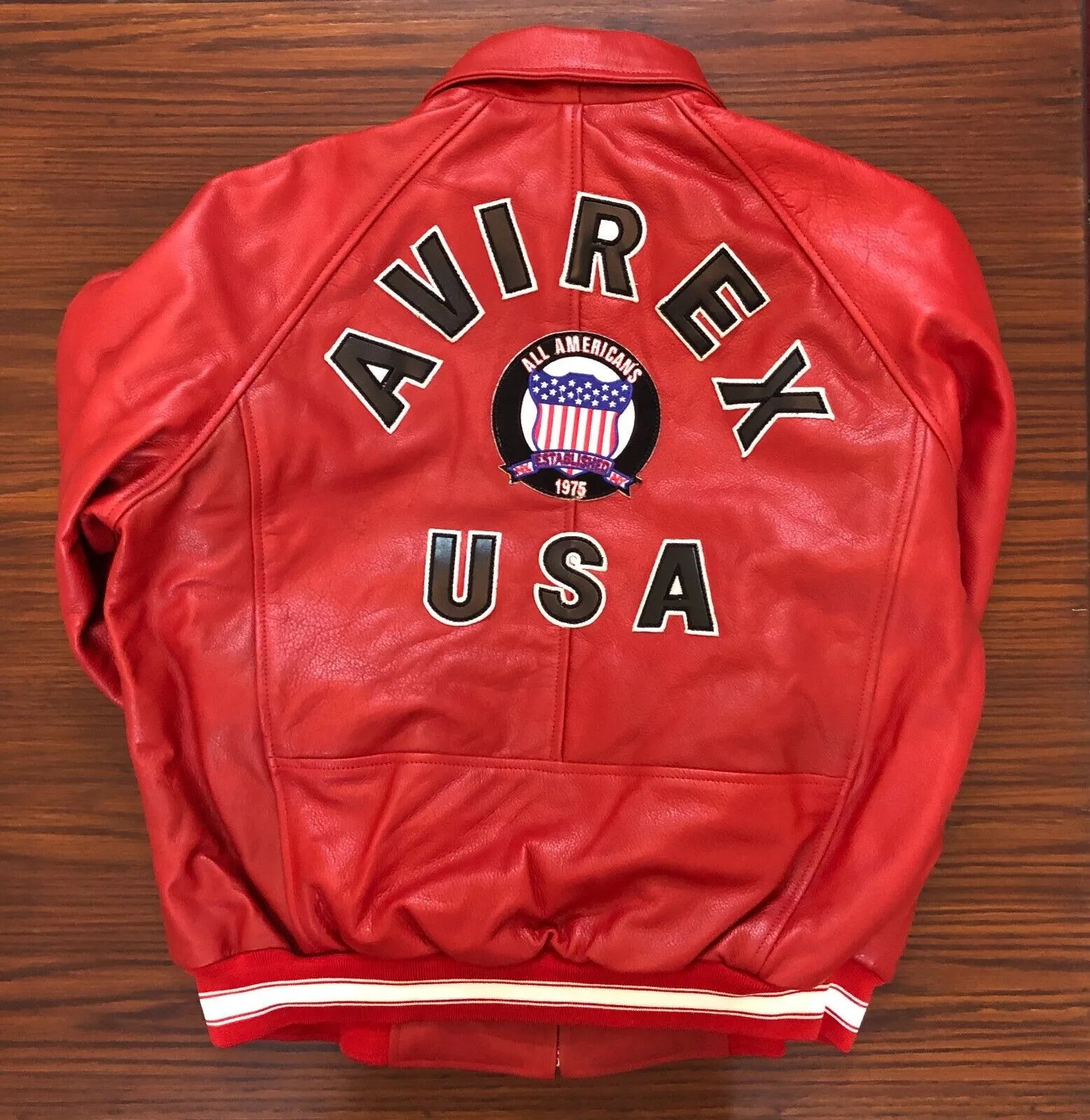 Premium Replica Red Flight Jacket: Men's Avirex-Inspired Leather Bomber