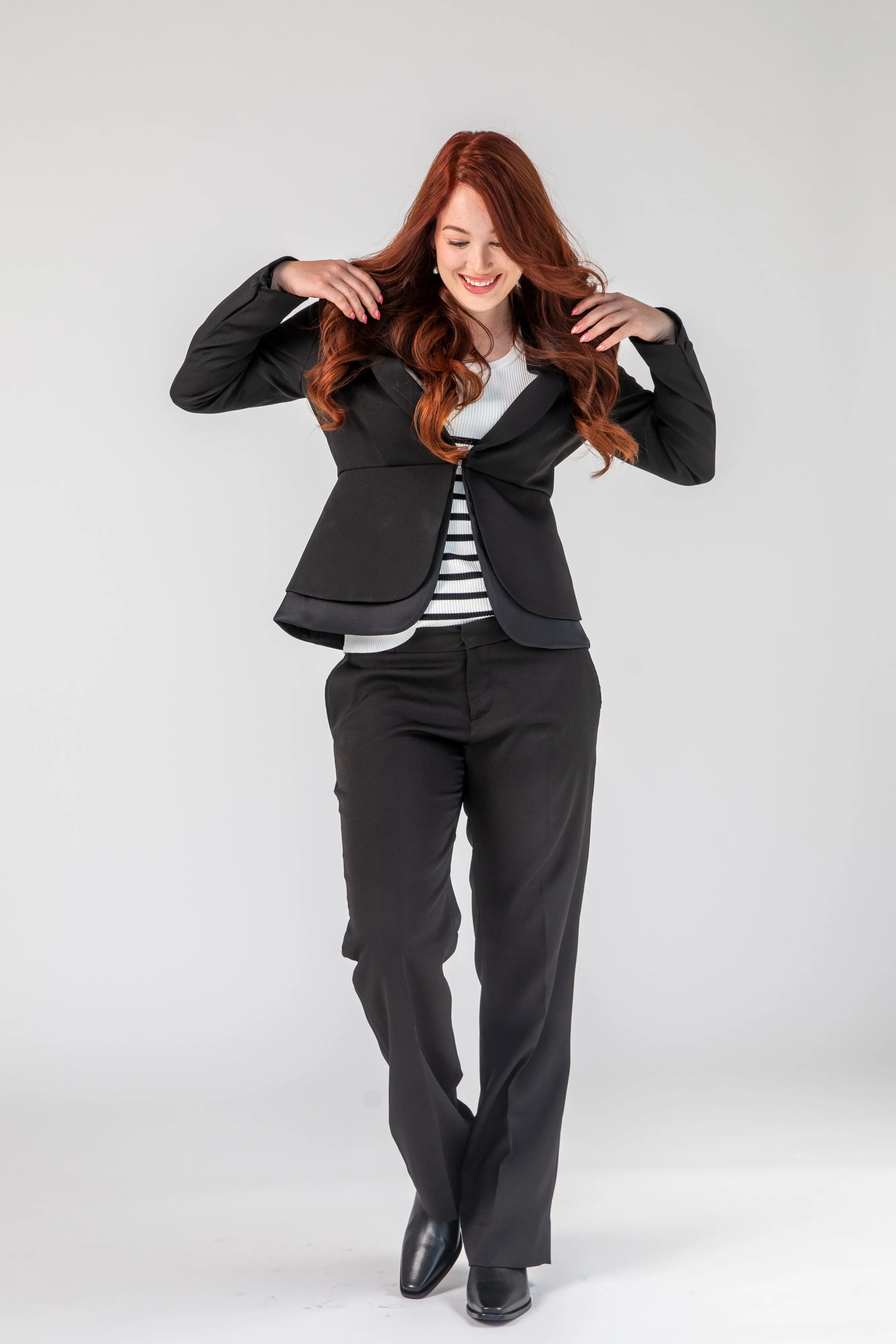 Prestige Peplum Jacket and Dress Pant Set