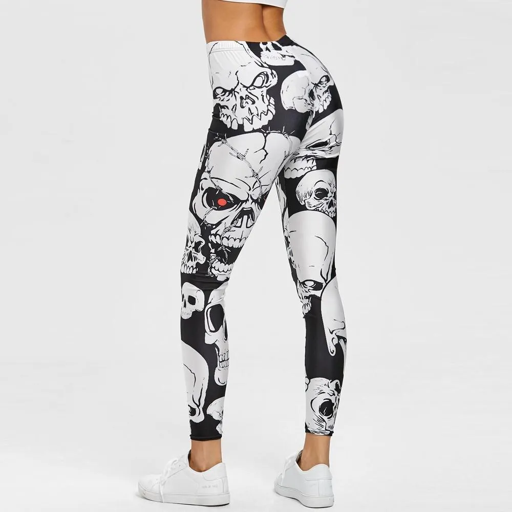 Printed Leggings with skull