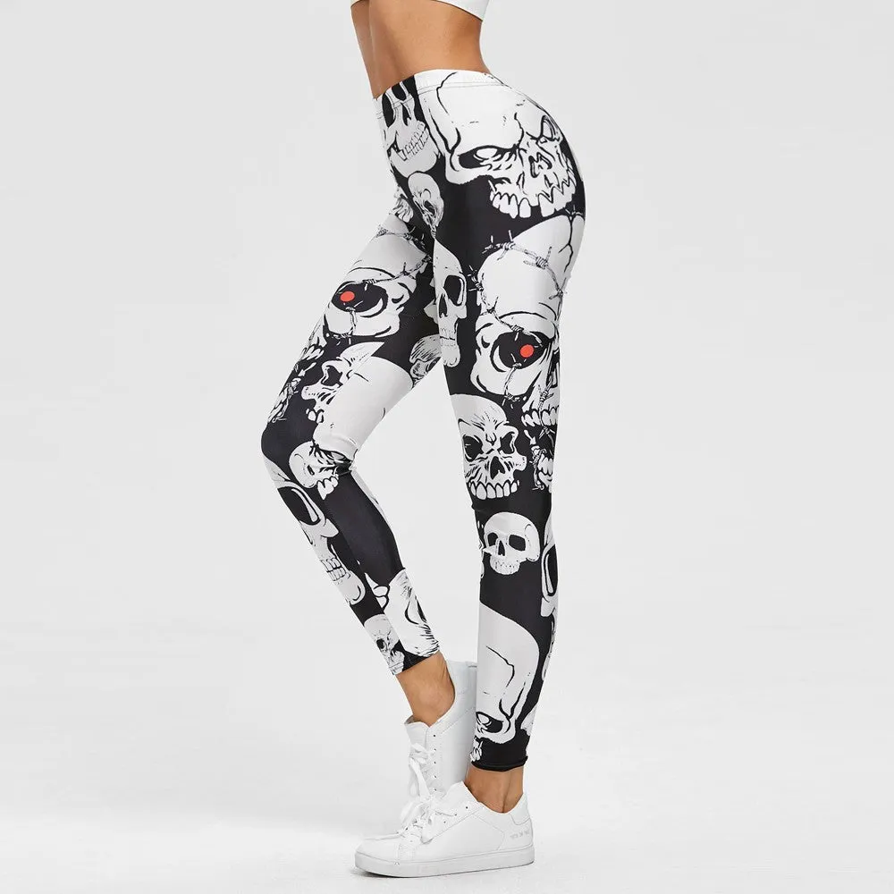 Printed Leggings with skull