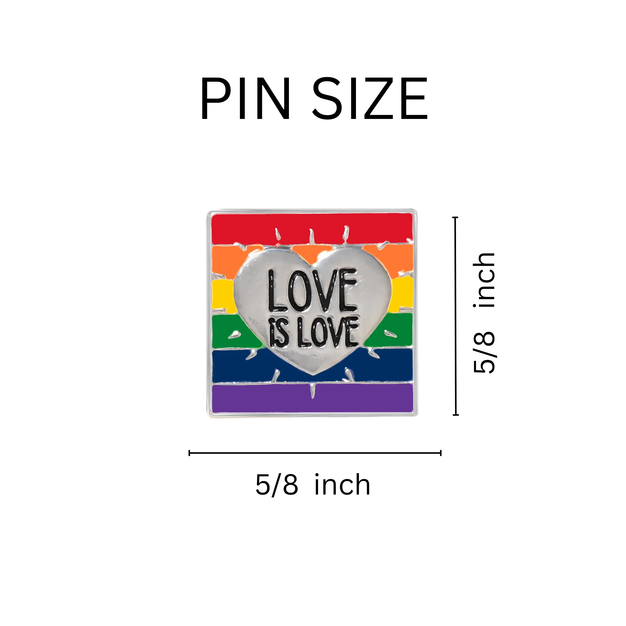 Rainbow Love Is Love LGBTQ Pins