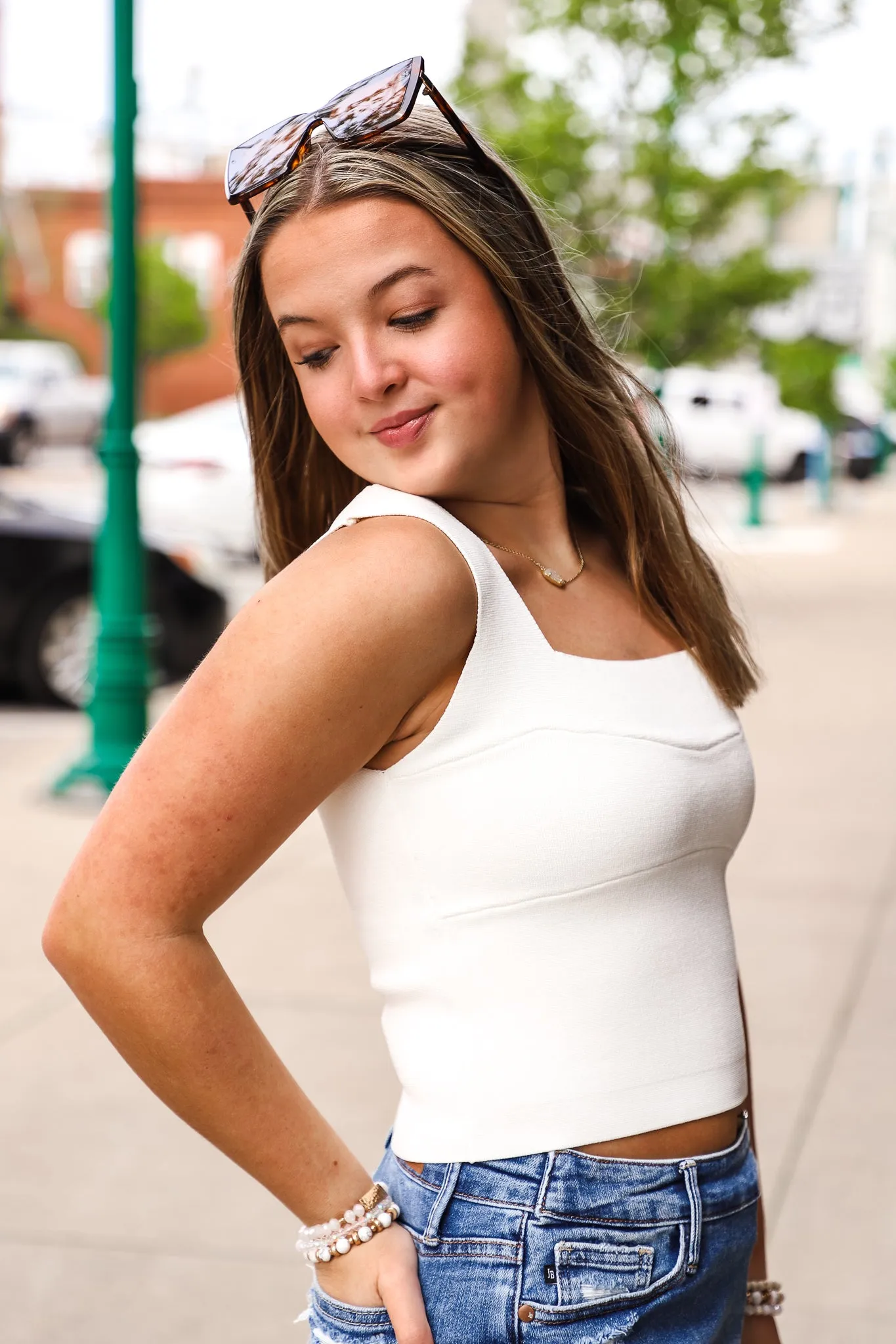 Read My Mind White Cropped Tank