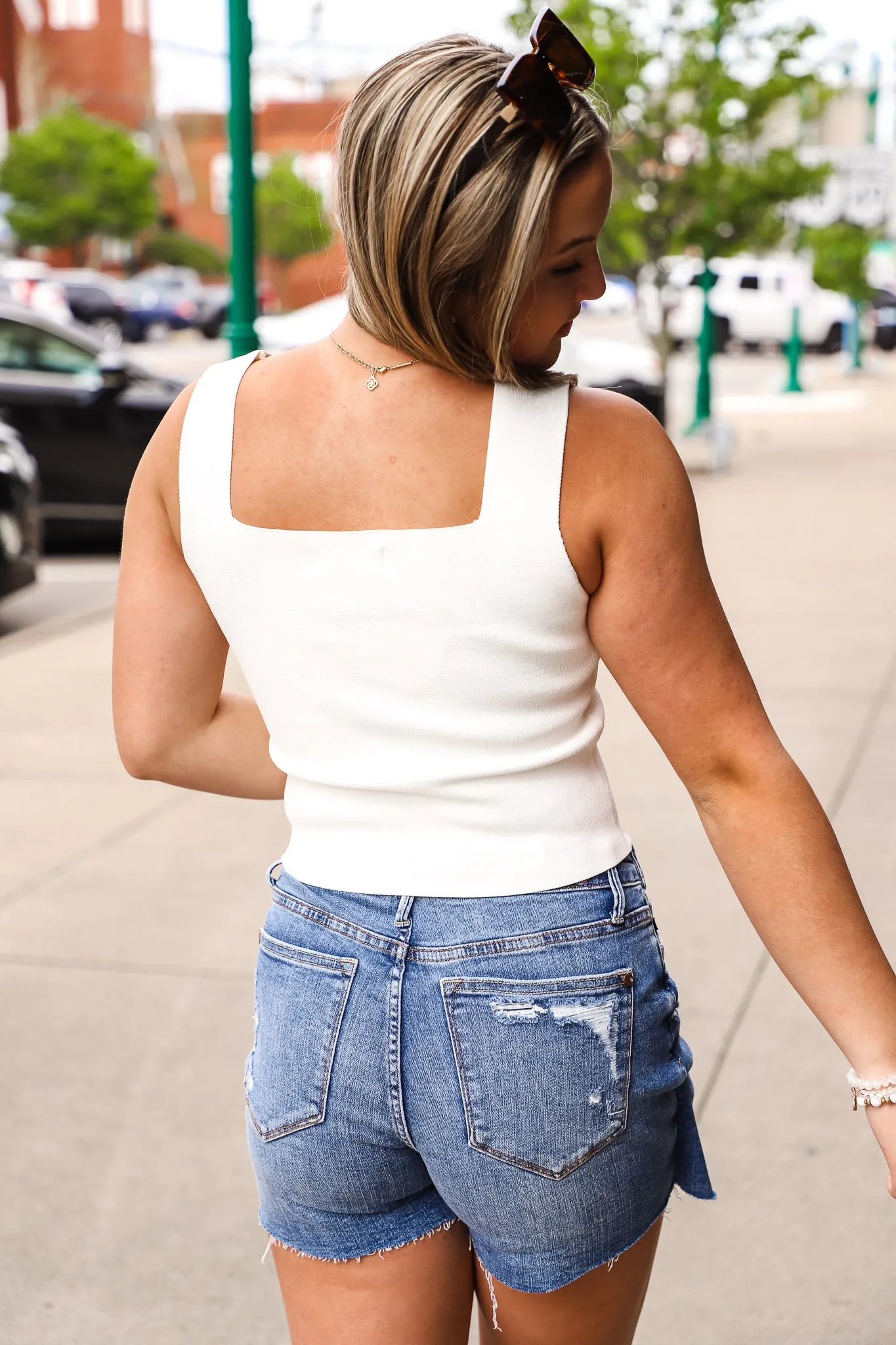 Read My Mind White Cropped Tank