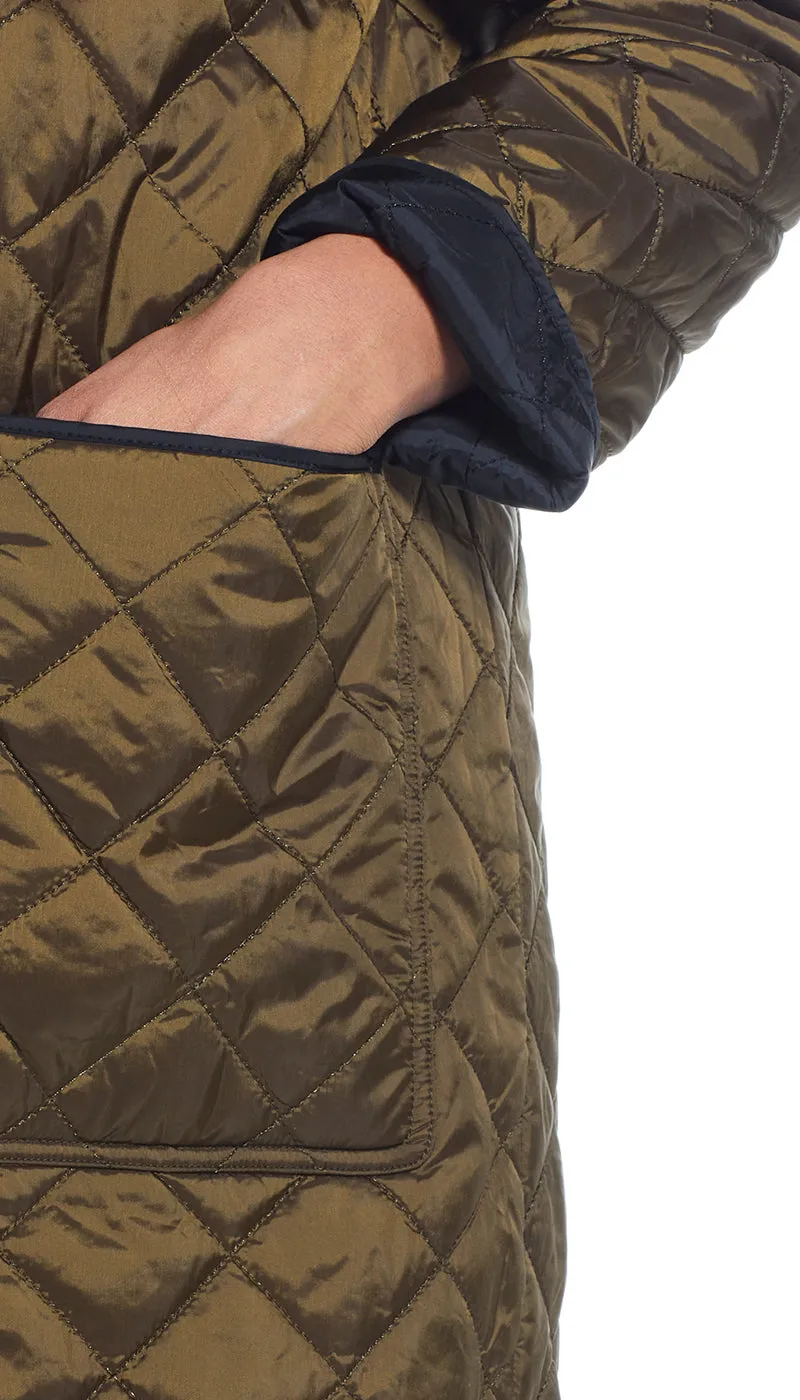 REVERSIBLE HOODED DUFFLE