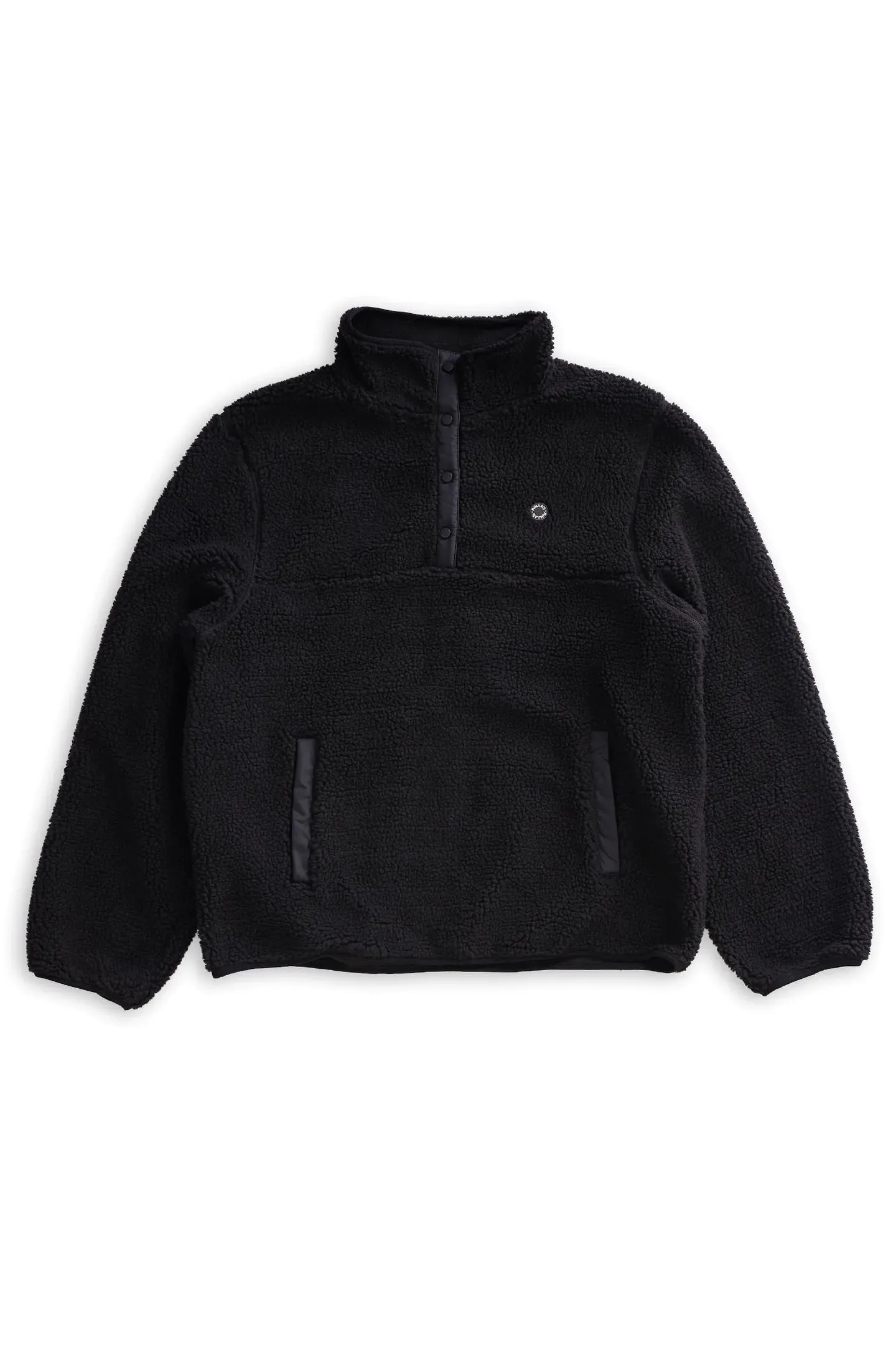 ROLLAS Mens Recycled Half Neck Fleece Jumper Black