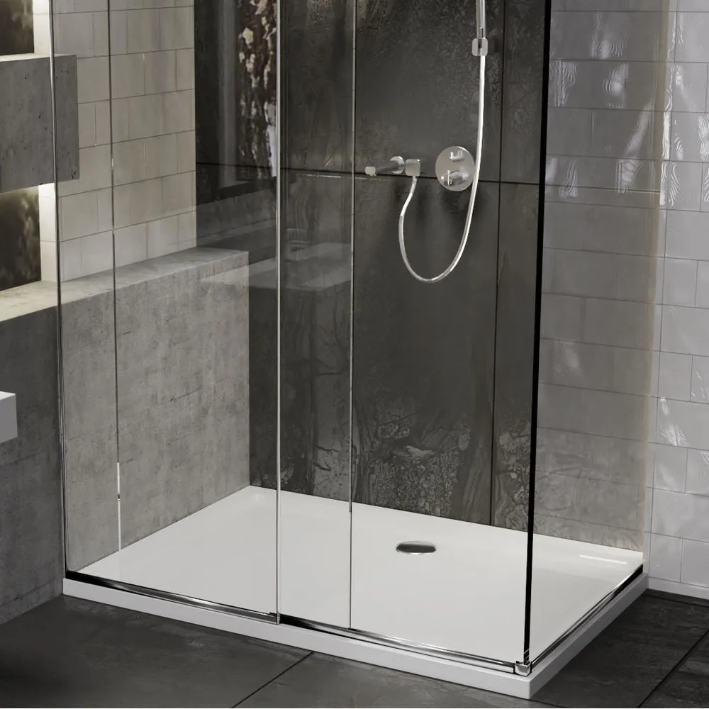 Roman Stone Solid Surface Anti Slip Shower Tray - 800 x 800 x 40mm