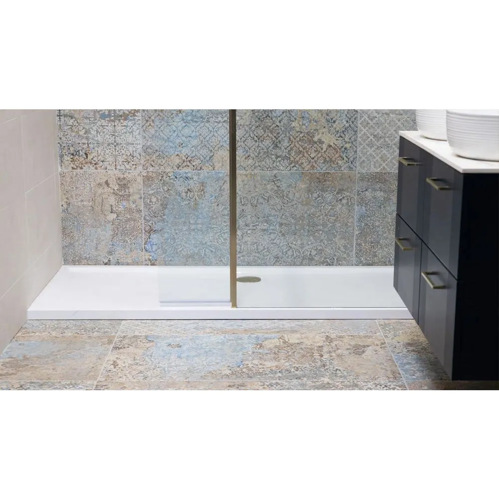 Roman Stone Solid Surface Anti Slip Shower Tray - 800 x 800 x 40mm