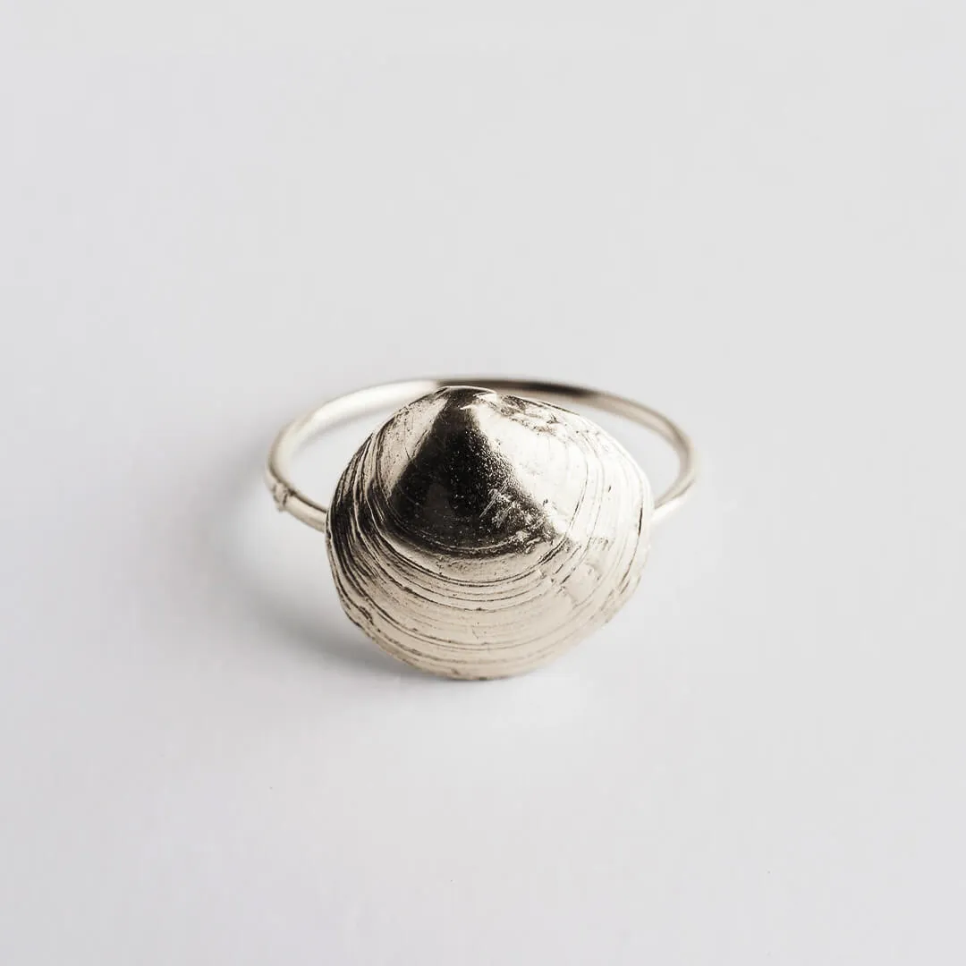 Romantic clam - ring - silver 925