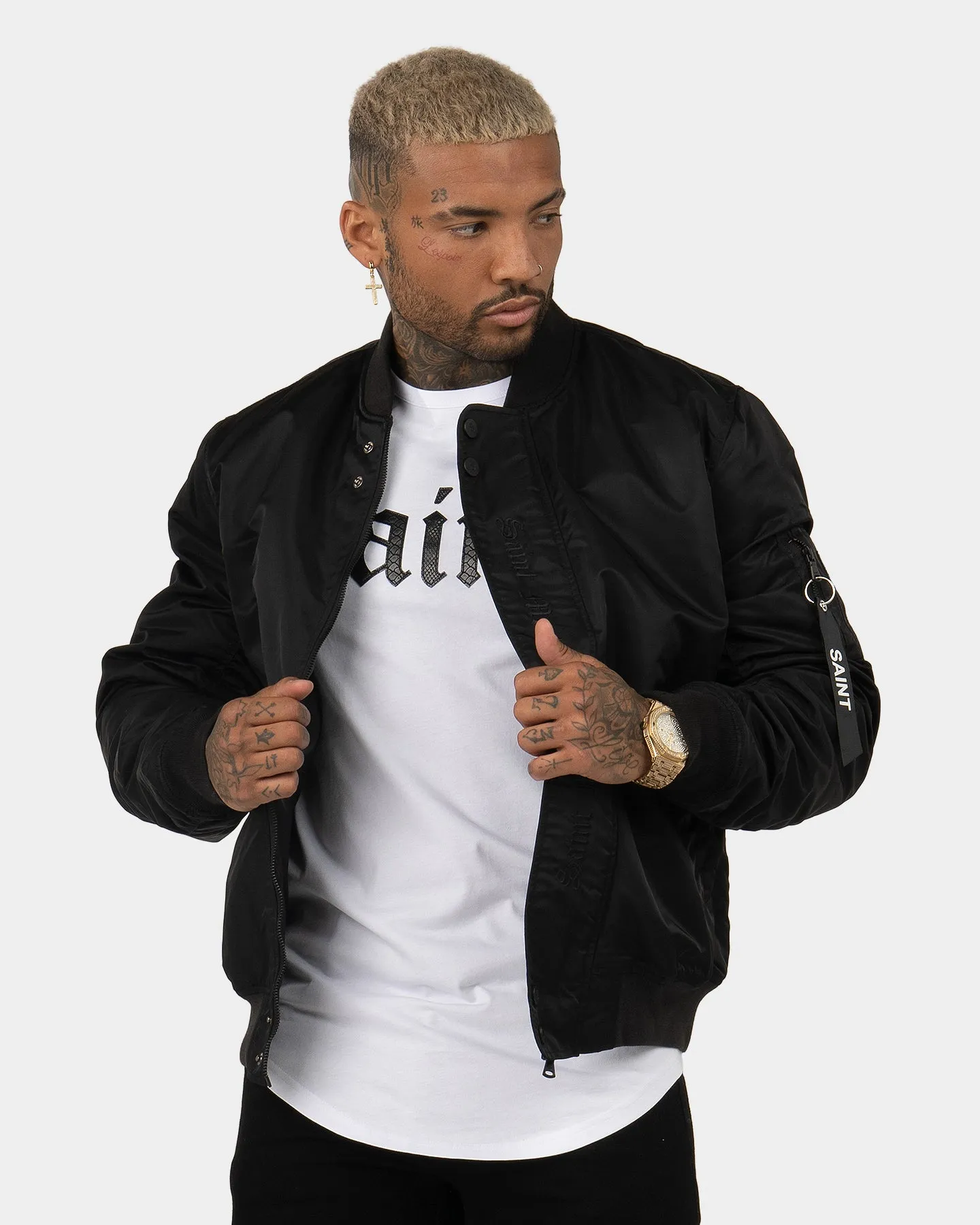 Saint Morta Cambronne Bomber Jacket Black/Black