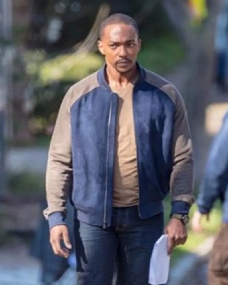 Sam Wilson Black Bomber Jacket