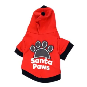 Santa Paws Festive Autumn Winter Hoodie For Small Dog