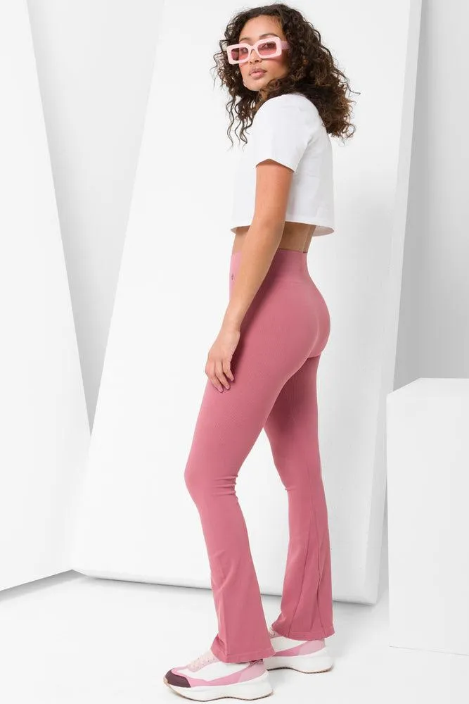 Seamless Flare Leggings Pink