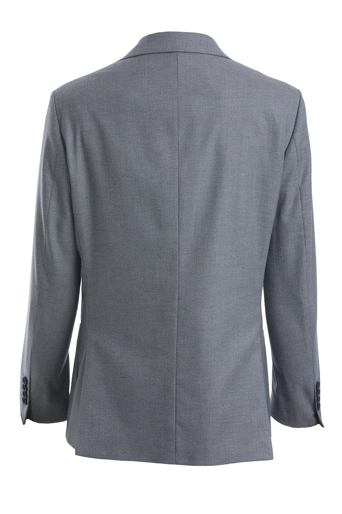 Slim Fit Notch Lapel Light Blue Casual Blazer