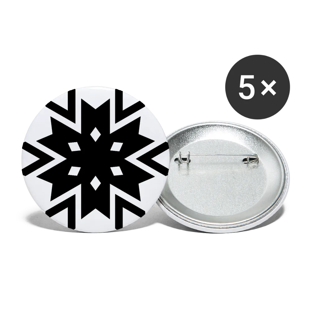 Snowflake Buttons 1'' (5-pack)