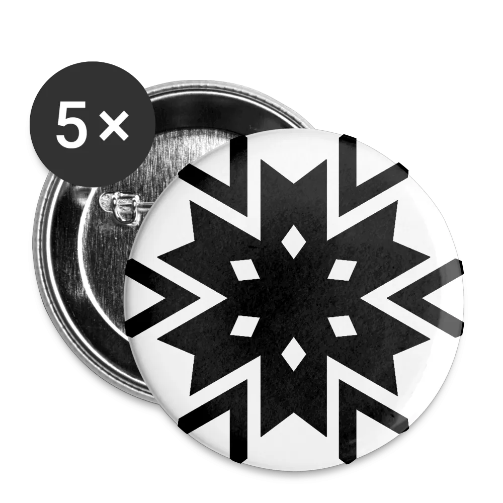 Snowflake Buttons 1'' (5-pack)