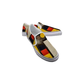 So#43 Men's Slip On Sneakers, abstract, print