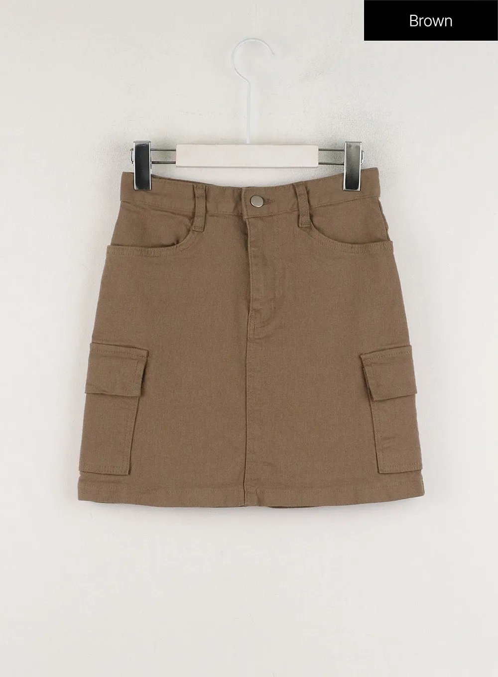 Solid Cargo Mini Skirt OD308