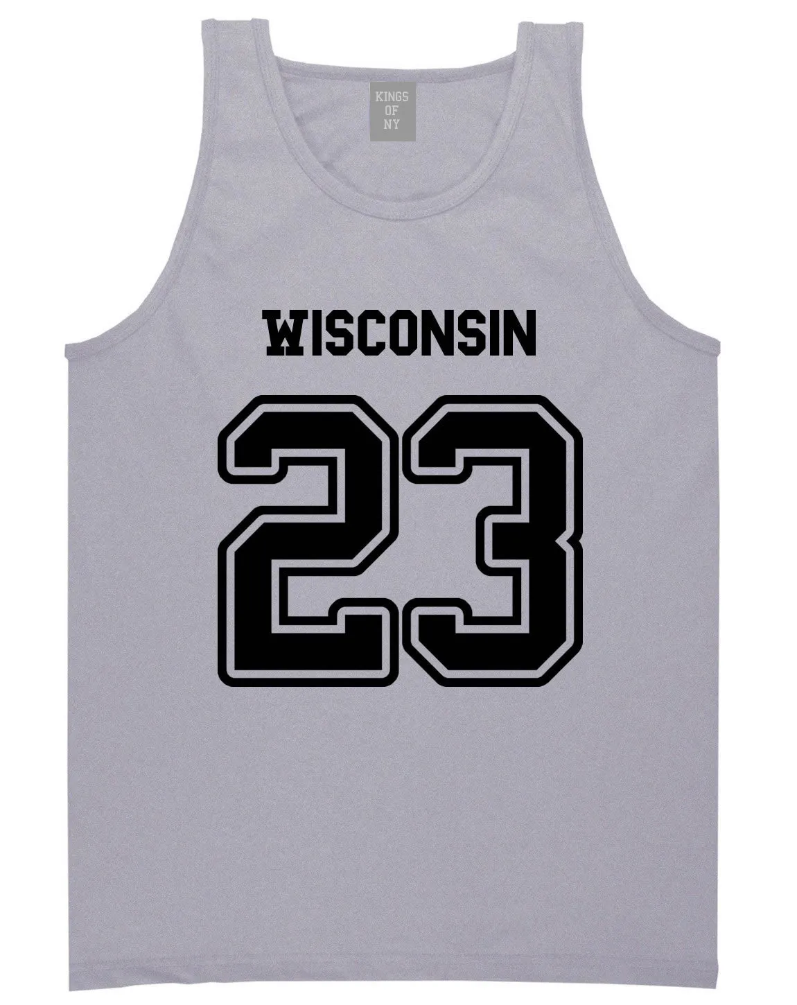 Sport Style Wisconsin 23 Team State Jersey Mens Tank Top