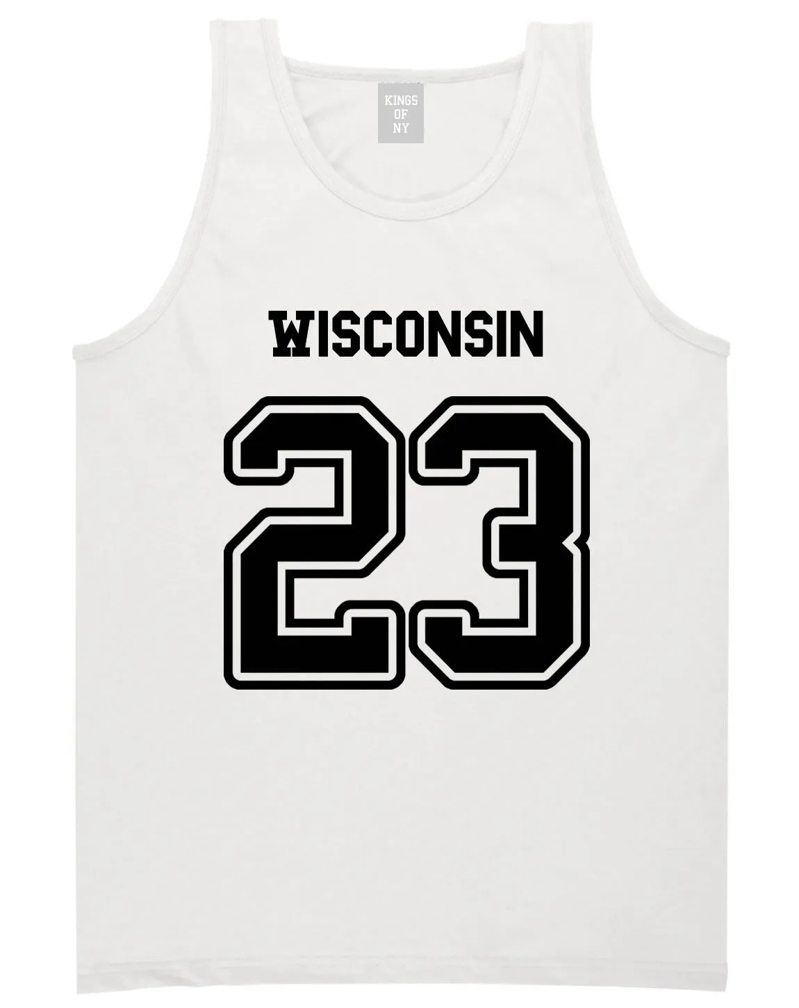 Sport Style Wisconsin 23 Team State Jersey Mens Tank Top