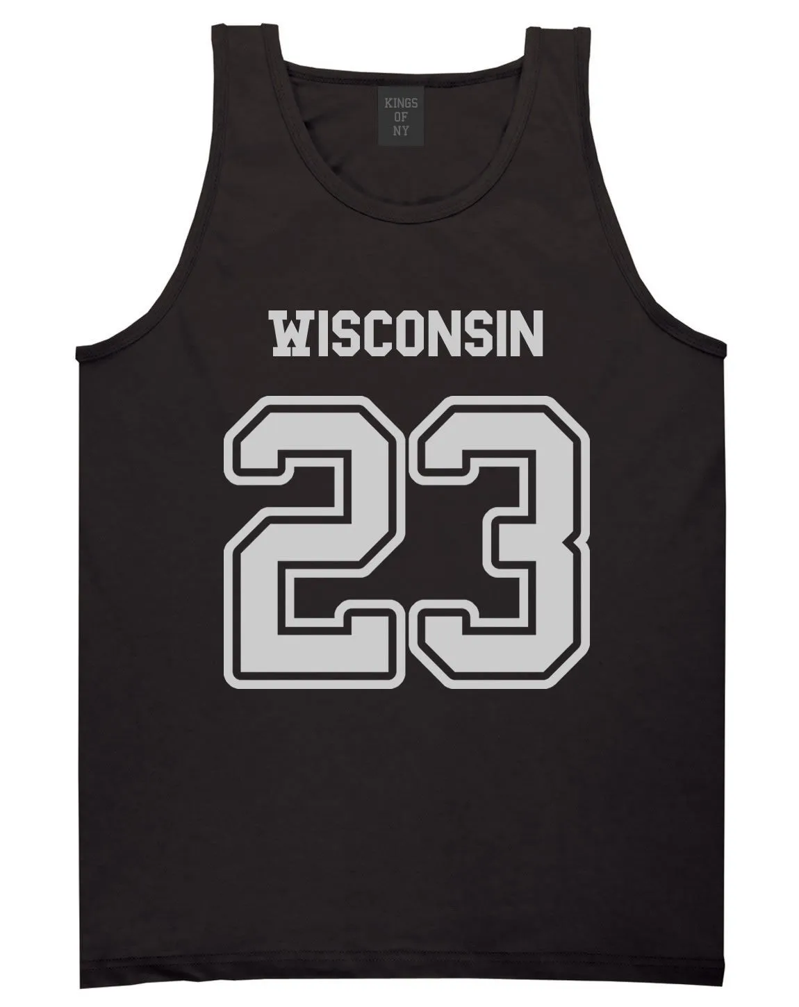 Sport Style Wisconsin 23 Team State Jersey Mens Tank Top