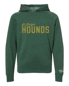 St. Brigid Block Hounds Green Hoodie | YOUTH