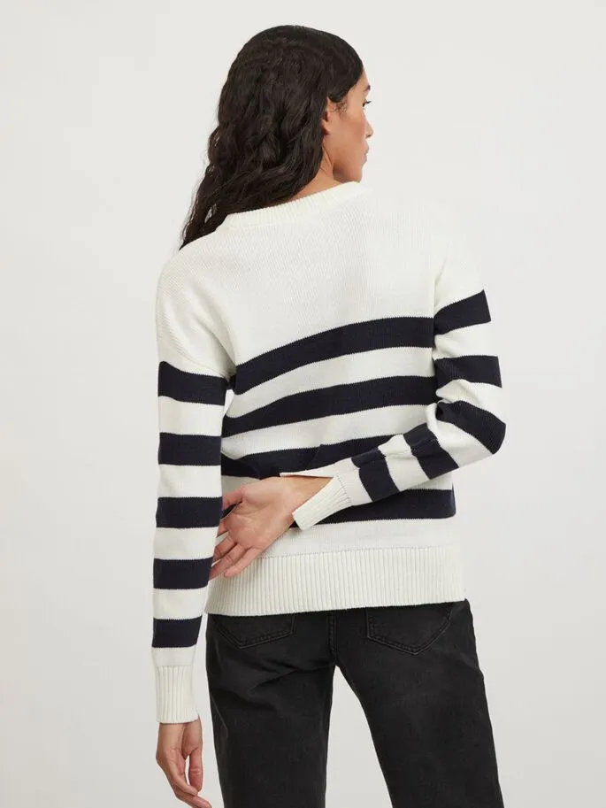 Suza Striped Knit Jumper (Off White)