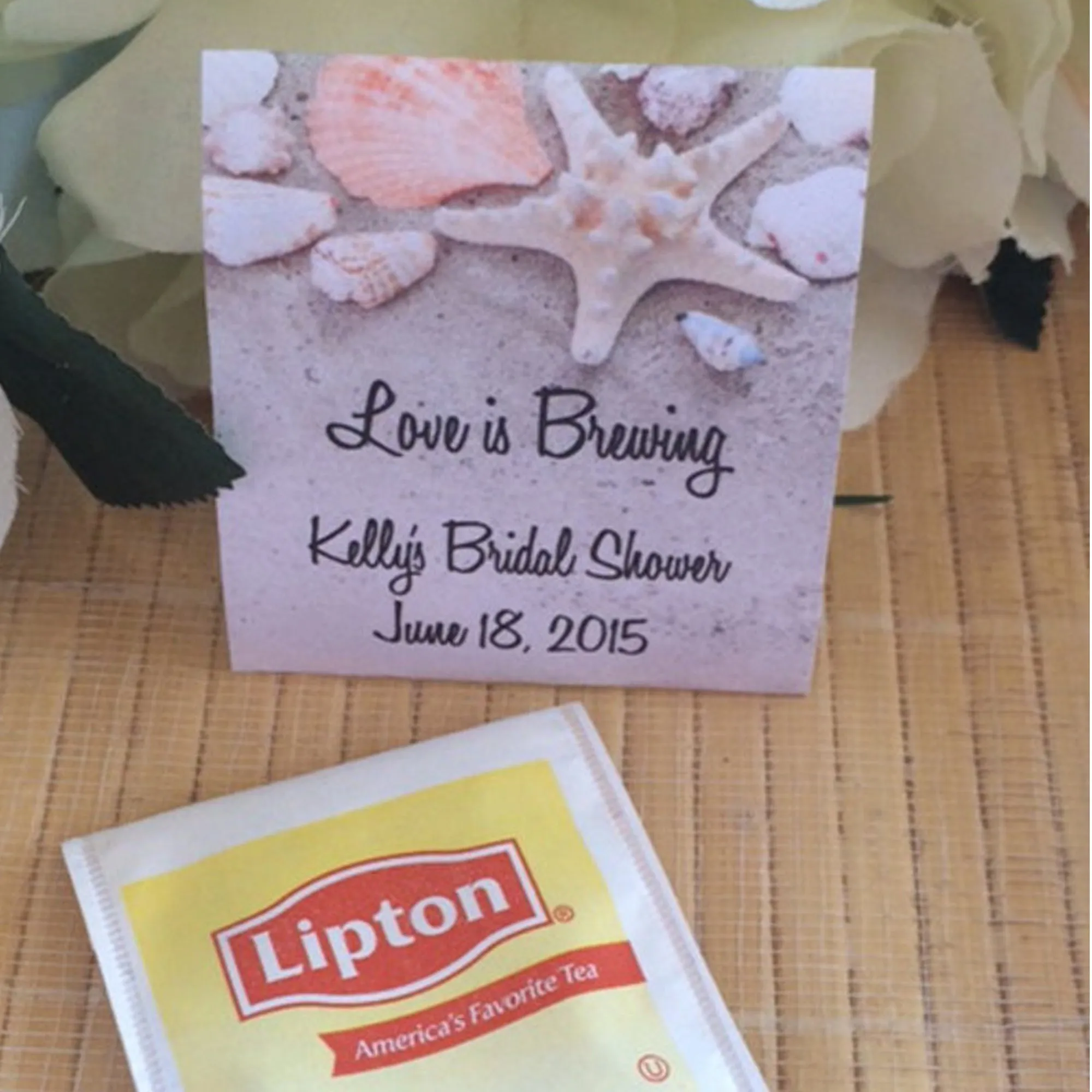 Tea Packet Beach Wedding Favors