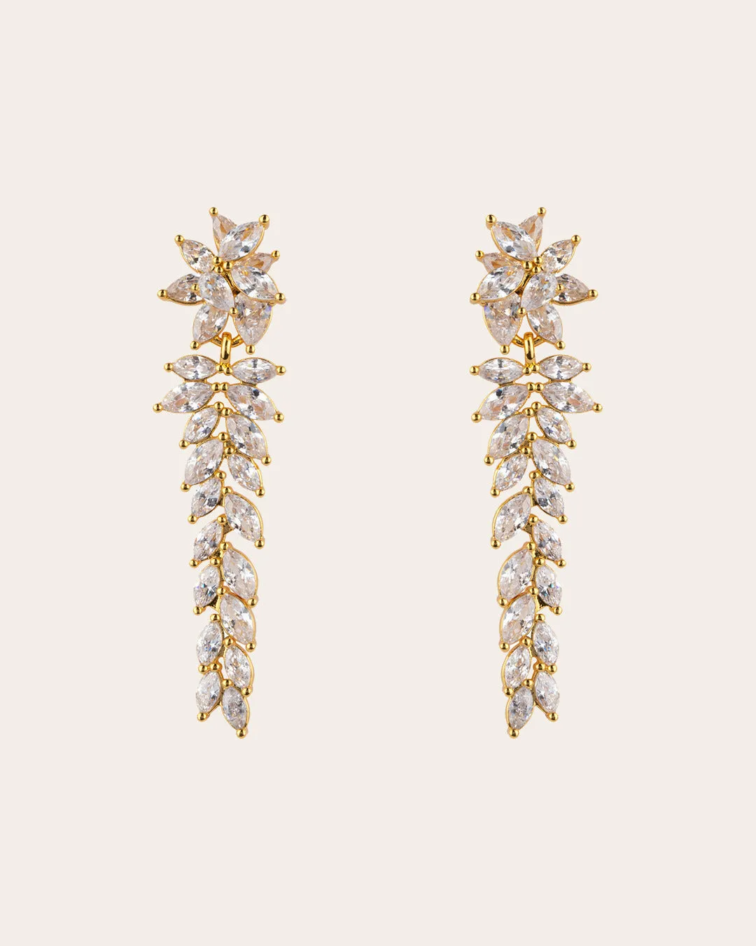 The Romantic Bride earrings - gold plated