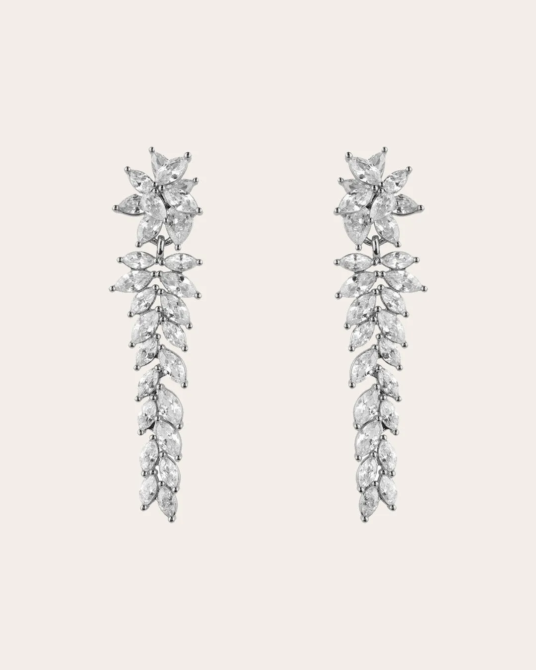 The Romantic Bride earrings - silver plated