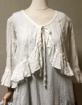 Victorian Over Jacket in Linen Gauze