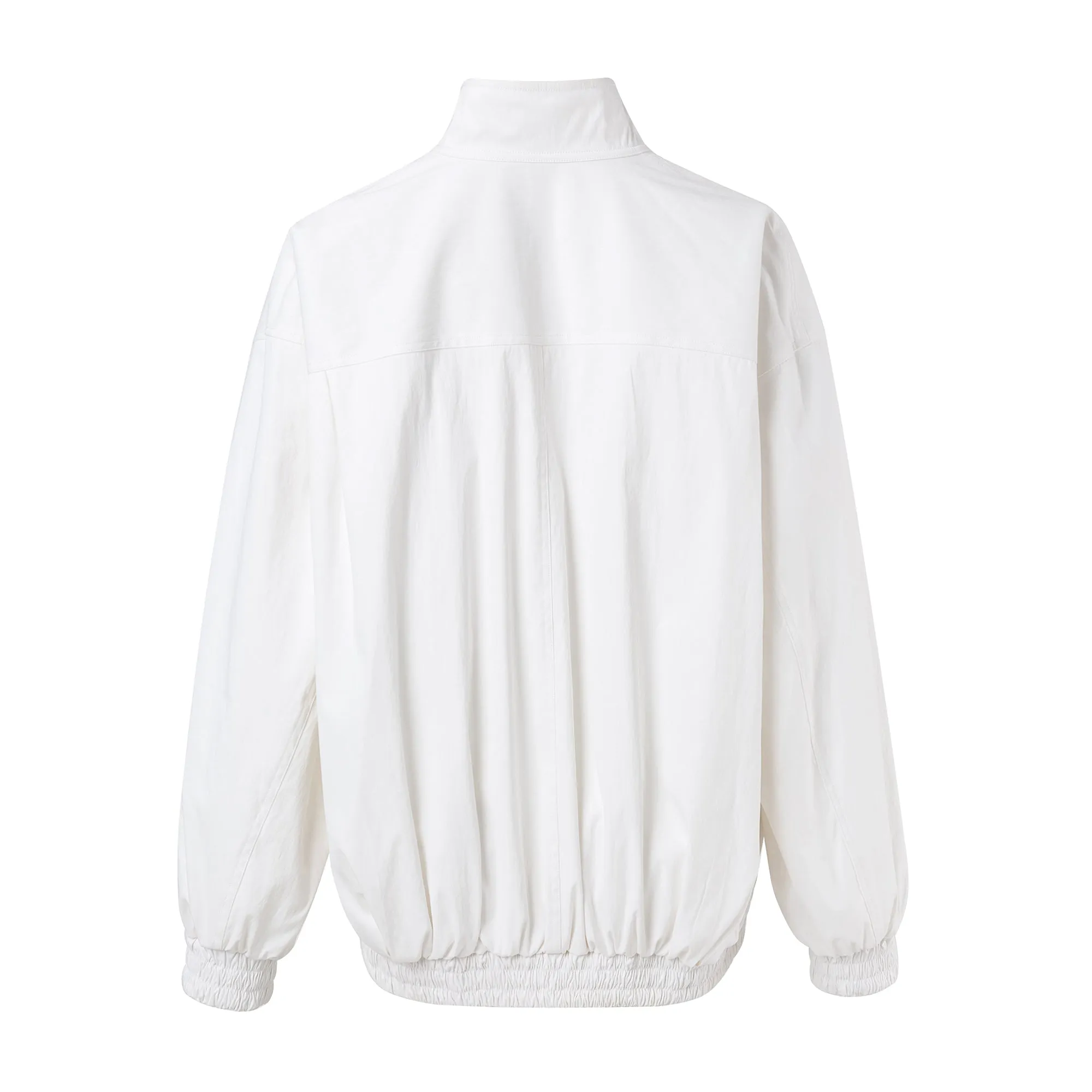 White Loose Bomber Jacket