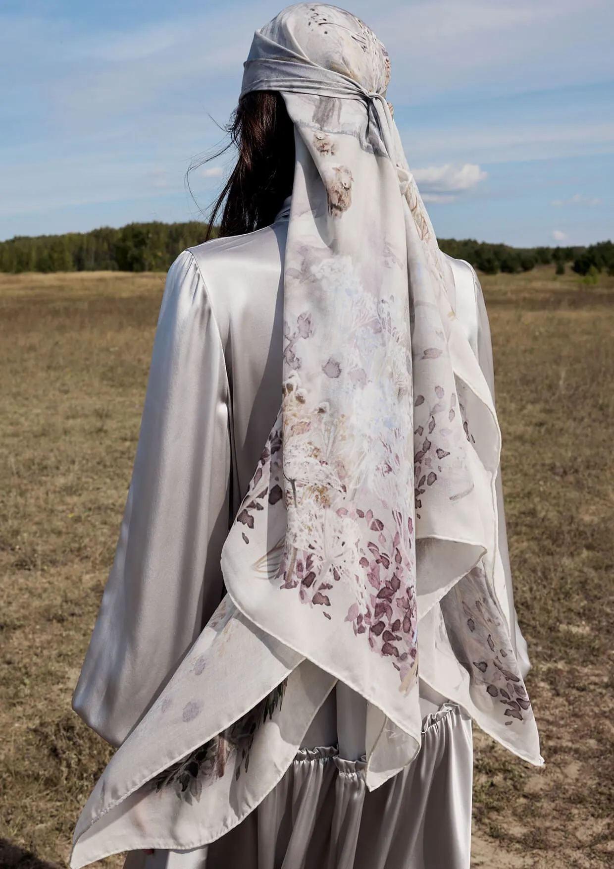 Wild Field Silk Scarf