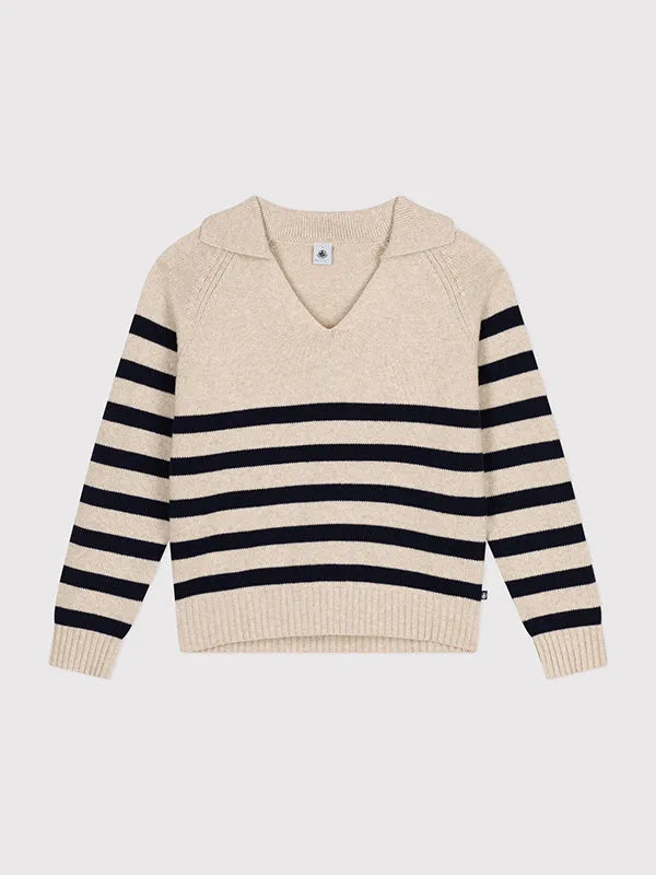 Women's wool and cotton sweater