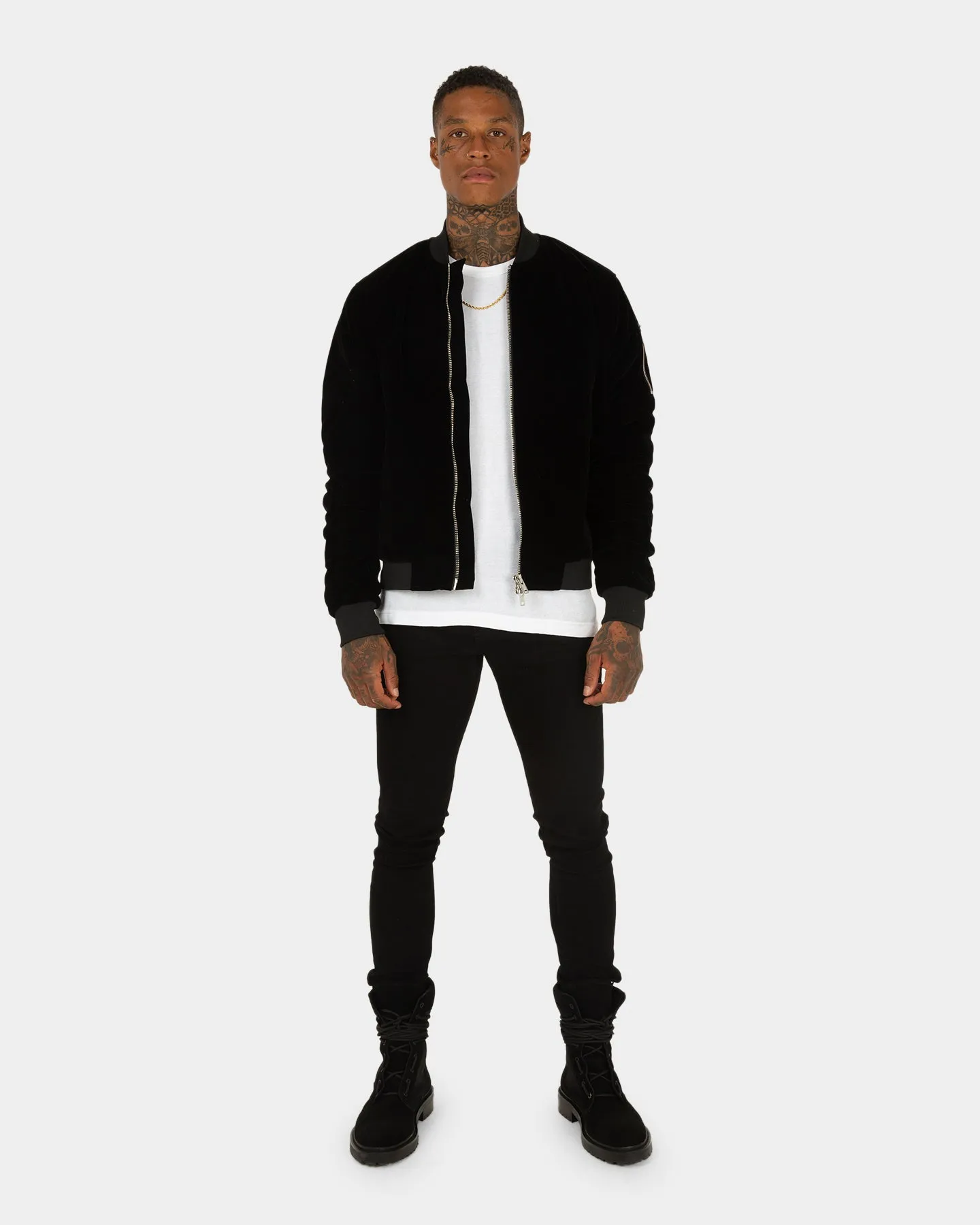 XXIII North Velour Bomber Black