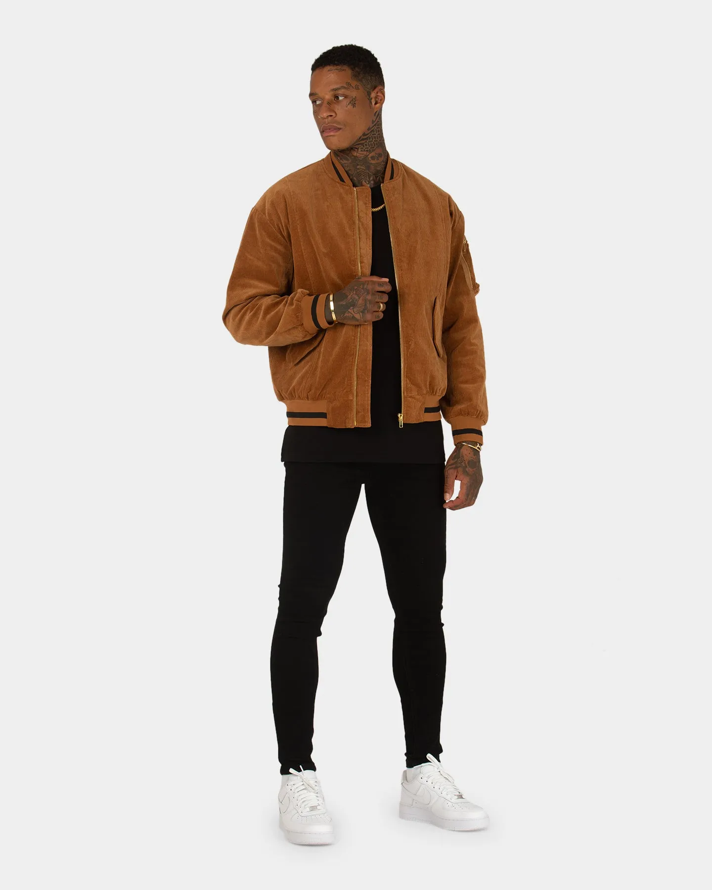 XXIII Vlad Cord Bomber Jacket Tan