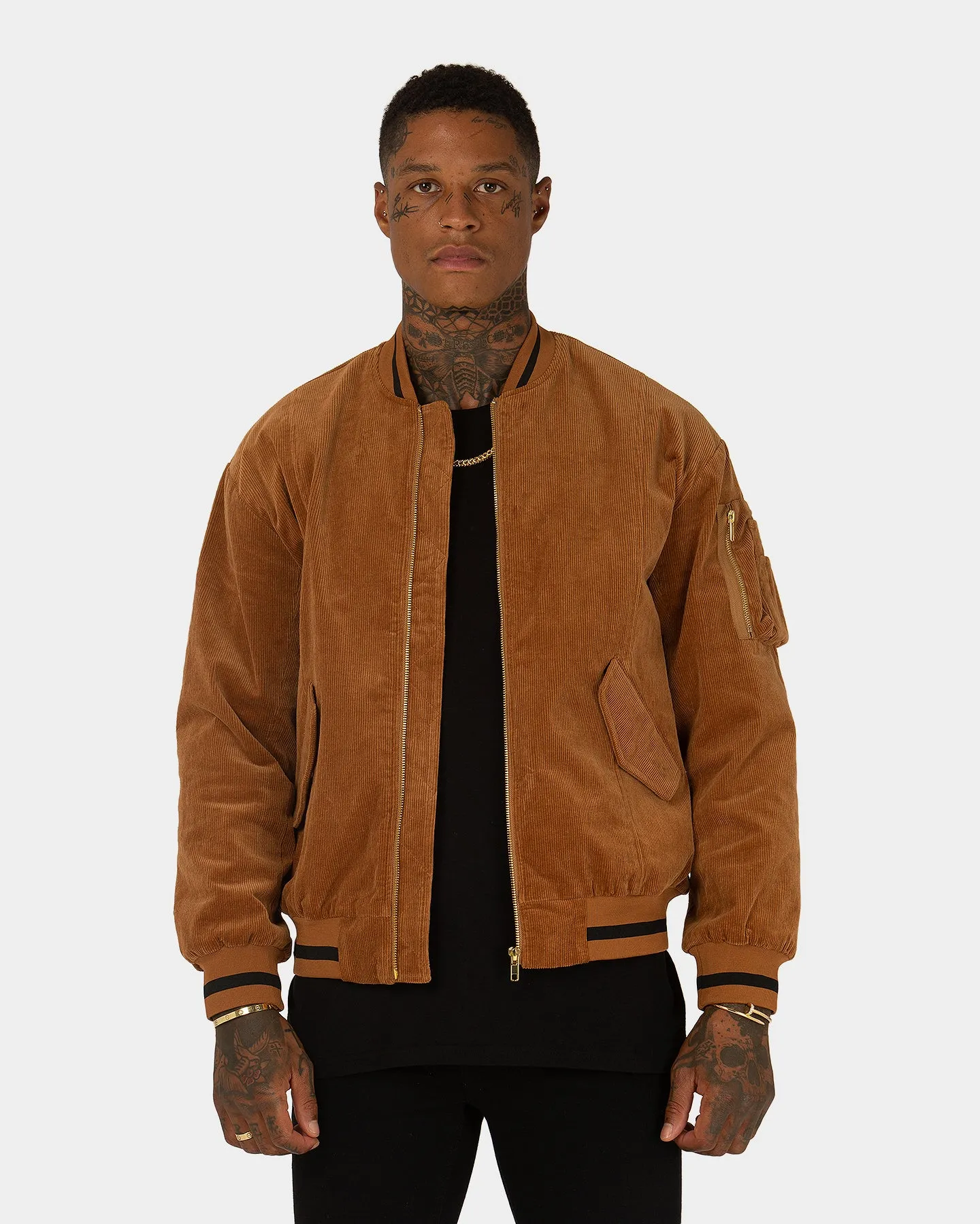 XXIII Vlad Cord Bomber Jacket Tan