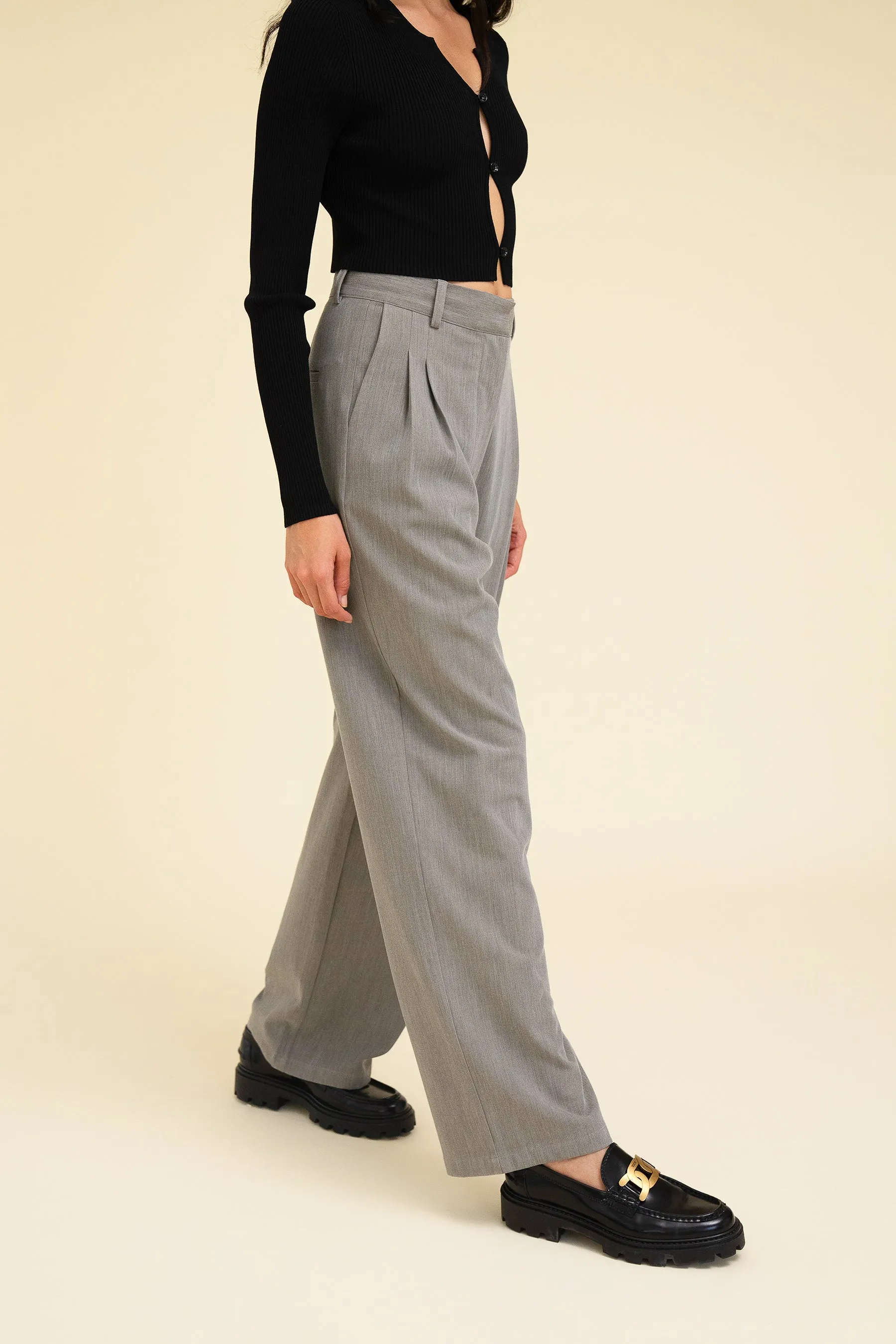 YANA TROUSER - LIGHT GREY