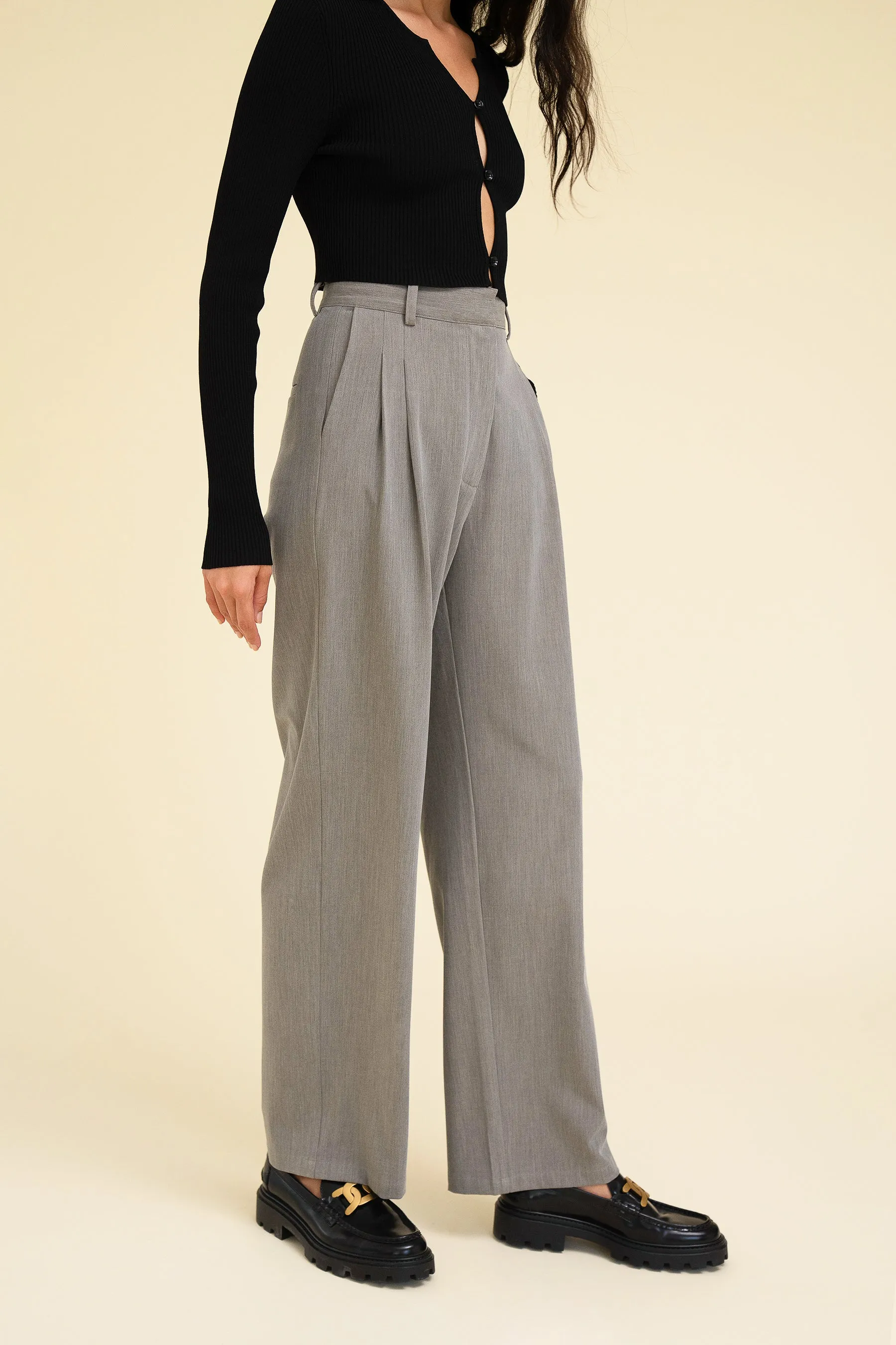 YANA TROUSER - LIGHT GREY